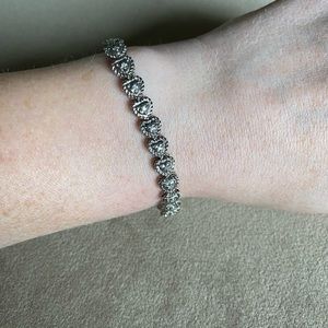 Diamond Hearts Tennis Bracelet